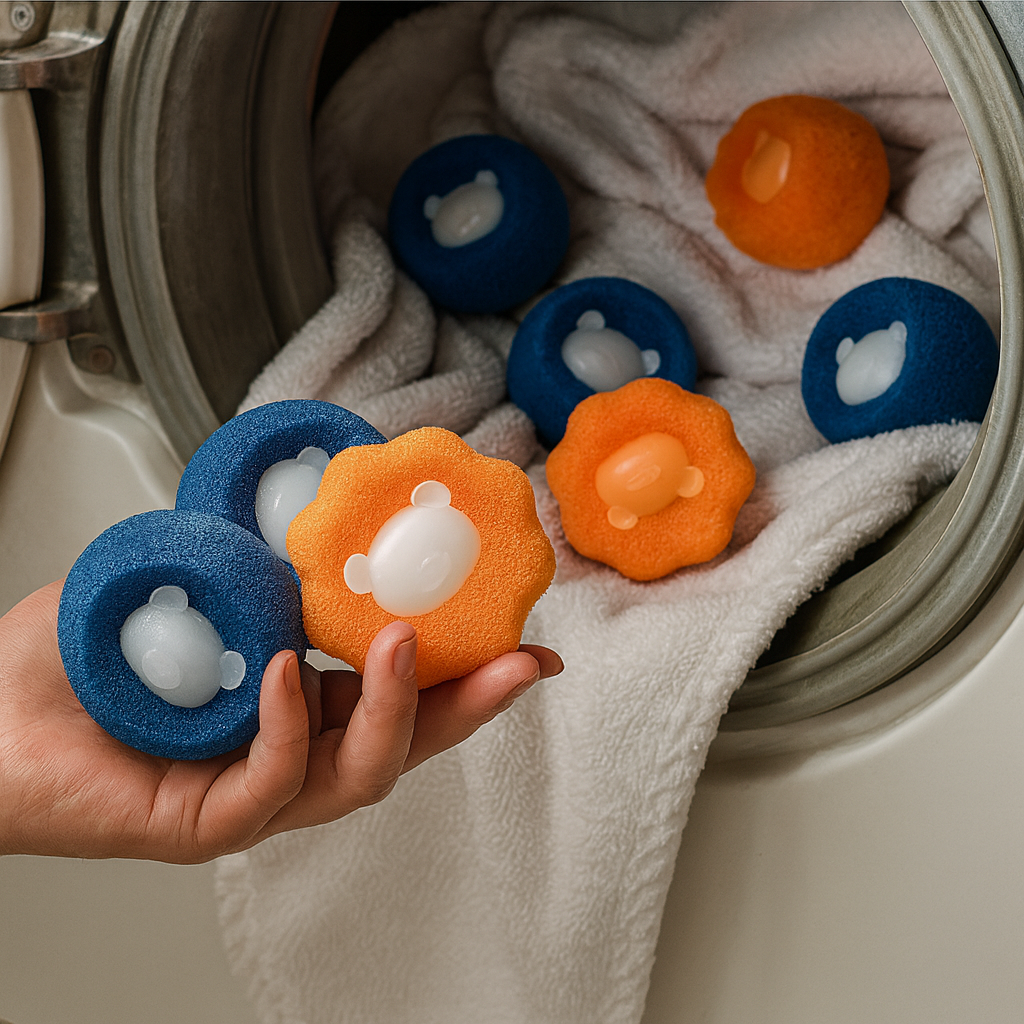 Sfere per la rimozione dei peli in lavatrice